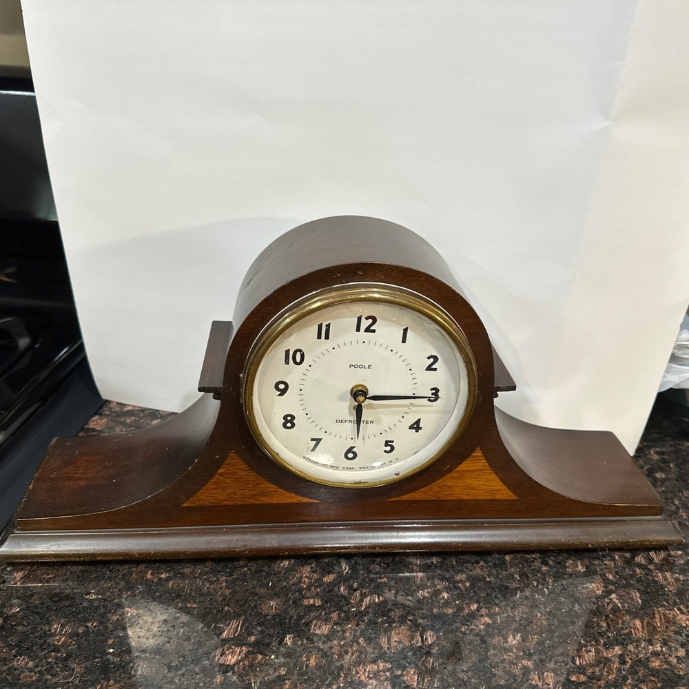 1920s Vintage Mantel Clock Weedsport Mfg. N.Y. Untested